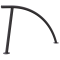 Bicycle lean-on hoop | for plugging down, with base plate | hot-dip galvanized and coated DB 703